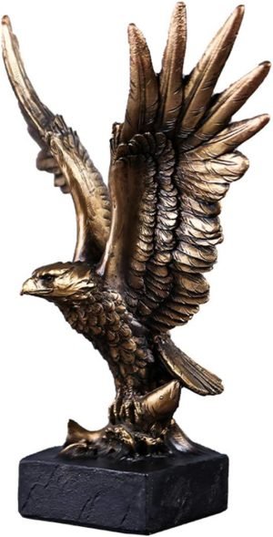 Goodsright Decor Resin Eagle Statue Sculpture Frgurine Gift for Home Office Living Room Desktop Display Decorative Decoration