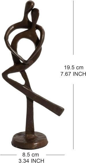 Goodsright Decor Pristine Bronze Abstract Couple Statue