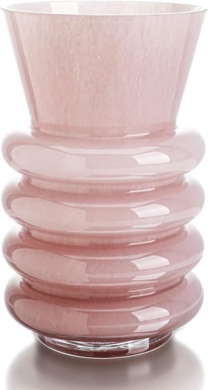 Goodsright Decor 8inch Blown Glass Bubble Vase Collection Modern Art Flower Vase Decoration for Home Decor Living Room,Office,Centerpiece,Table and Wedding,Blue