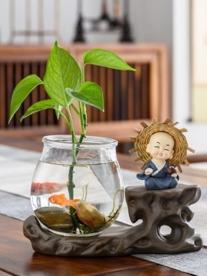 61qIXWI3bBL._AC_SL1000 Goodsright Decor Creative Glass Transparent Green Radish hydroponic vase Modern Minimalist Home Living Room Desk Decoration Flower Arrangement Small Ornaments Living Room Decoration Home