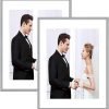 61qK6b8SX7L._AC_SL1500 Goodsright Decor 18x24 Aluminum Picture Frame Set of 2 - Displays Poster 16x20 with Mat or 18 x 24 without Mat, Black Metal Gallery Frame, Wall Horizontal or Vertical Display - Wall Hook Included