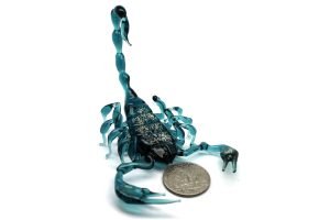 Goodsright Decor Glass Scorpion Glass Animals Murano Gift Blown Sculpture Collectible Artglass Lampwork Animal Figurines Miniature Mini Scorpion