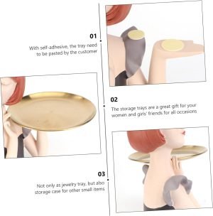 61rrsn-oJL._AC_SL1500 Goodsright Decor 1pc Bubble Girl Tray Metal Stand Mini Flower Vase Cake Display Tray Nordic Decor Vanity Organizer Tray Fairy Statue Jewelry Tray Resin Girl Decor Jewelry Plate Synthetic Resin Key