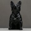 Goodsright Decor French Bulldog Statue Sitting Ceramic Dog Animal Statue Decorative Dog Sculpture for Garden or Home Decor Decorative Living Room Kitchen Bedroom Entrance Bathroom Cabinet (12.2 in, Black)