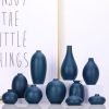 Goodsright Decor Navy Blue Ceramic Small Vases for Decor,10 Pack Blue Tiny vases for Flowers, Boho Small vases for centerpieces, Mini Bud Pampas Grass vases for Decor, for Coffee Table Entryway Bookshelf