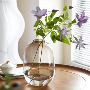 Goodsright Decor Large Amber Glass Vase for Flowers Tall Glass Vase for Decor Floor Vase Decorative Vases for Home Table Centerpieces Flowers Decor and Farmhouse Decor,Amber2