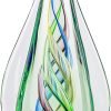 61yOrrDR8wL._AC_SL1500 Goodsright Decor 9" Tall Glass Sculpture Hand Blown Glass Decor, Glass Paperweight for Office Desk, Modern Glass Art Figurines Mediterranean Beach House Decor, Home Living Room Coffee Table Shelves Table Top Decor