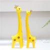 Goodsright Decor Centerpieces for Office Home Kitchen Fashion Wedding Gift Creative Home Decorations Ceramic Craft Ornaments Wedding Gifts Artwork Simple Yellow Deer Pair Garden Decor Statues