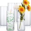 71-8GWWoc8L._AC_SL1500 Goodsright Decor 6 Pcs Glass Cylinder Vases Bulk for Centerpieces Decorative Tall Cylinder Vase Floating Candle Holders Clear Flower Vase for Tables Wedding Party Home Formal Dinners Decorations (10 x 4 Inch)