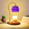 Goodsright Decor Candle Warmer Lamp with Timer, Dimmable Candle Warmer Lantern Light, Electric Glass Shade Jar Candle Warming Holders for Home Decoration Valentine's Day Gift, Bright Blue