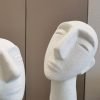 Goodsright Decor Abstract Statue for Home Decor, Ceramic Head Sculpture,Decorative Office White Figurine, Home Decorations for Living Room Shelf Decor Accents, 14 Inch