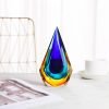 Goodsright Decor Yao Yuan Hand-Blown Glass Sculpture Glass Decor Murano-Style Glass Statue and Figurine Wonderful Gift, Blue and Green Color