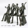 Goodsright Decor Musician Figurines Home Decor, Abstract Jazz Band Statues and Sculpture, Creative Desk Decoration for Office Living Room, Resin 12''