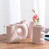 Goodsright Decor Love Sign Set of 4 Ceramic Small Flower Vases,Valentines Day Decorations for The Home,Trendy Home D??cor;Centerpiece for a Bridal Shower;Entryway, Mantel, Shelf D??cor-Pink