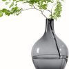 Goodsright Decor Large Glass Vase,Floor Vase Decorative Tall,Black Grey Glass Vase for Flowers, Clear Glass Vase,Decorative Bubble Vase for Farmhouse Home Floor Room Decor,Housewarming Gift,15inch