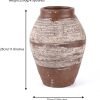Goodsright Decor 11" Tall Rustic Farmhouse Vase, Vintage Vase Large Cerarnic Flower Terracotta Vase,Retro Vase for Home Decor,Ceramic Vase for Living Room,Bedroom,Bookshelf