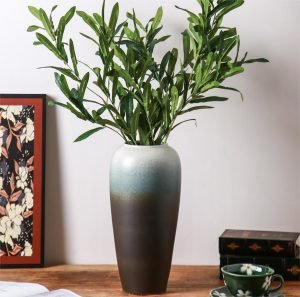 7154355qWxL._AC_SL1284 Goodsright Decor Large Ceramic Vase, 13 inch Black Farmhouse Vase,Pottery Decor,Decorative Vases for Home Decor,Rustic Vase,Terracotta vase,Distressed vase