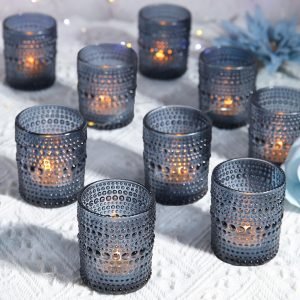 Goodsright Decor 48 Packs Tea Lights Candle Holder, Glass Votive Candle Holders in Bulk for Centerpiece Table Decorations, Valentine's Day, Wedding Decor, Engagement, Birthday, Home Decor, Dinner Party