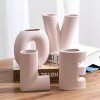 Goodsright Decor Love Sign Set of 4 Ceramic Small Flower Vases,Valentines Day Decorations for The Home,Trendy Home D??cor;Centerpiece for a Bridal Shower;Entryway, Mantel, Shelf D??cor-Pink
