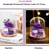 Goodsright Decor Flowers for Delivery Prime Preserved Rose Gifts for Women,Long-Lasting Real Flowers in Glass Dome,Valentine Day Mothers Day Birthday Gifts for Women Mom Friend(Purple Rose)