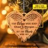 Goodsright Decor Personalized Your Wings were Ready Ornament - Heart Wings Keepsake Memorial Christmas Ornament, Wooden Ornament, Pack 3