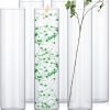 71Bisd_GNiL._AC_SL1500 Goodsright Decor 6 Pcs Glass Cylinder Vases Bulk for Centerpieces Decorative Tall Cylinder Vase Floating Candle Holders Clear Flower Vase for Tables Wedding Party Home Formal Dinners Decorations (10 x 4 Inch)