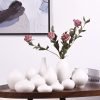 Goodsright Decor White Small Vase for Home Decor,White Ceramic Vase Set of 12,White Matte Boho Vase for Decorative Dried Flowers Pampas Grass Decoraitons,Dining Table Centerpieces Rustic Living Room Decor