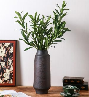 71D-O6yDkL._AC_SL1486 Goodsright Decor Large Ceramic Vase, 13 inch Black Farmhouse Vase,Pottery Decor,Decorative Vases for Home Decor,Rustic Vase,Terracotta vase,Distressed vase