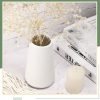 Goodsright Decor Set of 10 White Vases for Decor White Ceramic Vases for Home Wedding Boho Vases Modern Ceramic Vases for Pampas Grass Minimalist Farmhouse Decor Vases Office Table (Modern,3.4 x 5.9 in)