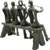 Goodsright Decor Musician Figurines Home Decor, Abstract Jazz Band Statues and Sculpture, Creative Desk Decoration for Office Living Room, Resin 12''