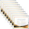 71ExZjL08aL._AC_SL1500 Goodsright Decor 8 Pcs 8.5 x 11 Picture Frame Set Glass Certificate Frame Clear Diploma Frames Document Frame for Photo Gift Award Tabletop Display