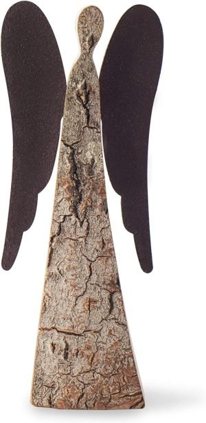 71FOrZ9gTNL._AC_SL1500 Goodsright Decor Wooden Guardian Angel Figurines for Love, Peace, Inspiration - Remembrance Angel Collectible Statue - Christmas Wood Angel Decor - Rustic Angel Gift in Memory of Loved Ones - Medium