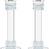 Goodsright Decor Crystal Candle Holders Set of 2-8" Tall Crystal Candlestick Holders - Ultra Elegant & Modern Centerpiece Home D??cor