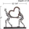 Goodsright Decor The Weight of Love 12" High Figurines and Heart Sculpture