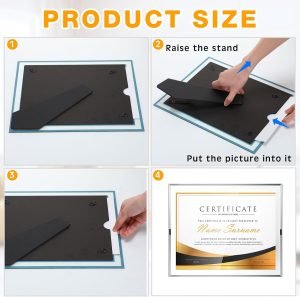 71Gz0dxx89L._AC_SL1500 Goodsright Decor 8 Pcs 8.5 x 11 Picture Frame Set Glass Certificate Frame Clear Diploma Frames Document Frame for Photo Gift Award Tabletop Display