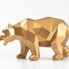 Goodsright Decor Animal Statues Home Decor Golden Bear Statue for Living Room Table Decor,Modern Sculpture Gift for Living Room, Bedroom, Office Desktop, Cabinet Shelf Decoration (Golden)