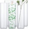 71HtIz4ljXL._AC_SL1500 Goodsright Decor 6 Pcs Glass Cylinder Vases Bulk for Centerpieces Decorative Tall Cylinder Vase Floating Candle Holders Clear Flower Vase for Tables Wedding Party Home Formal Dinners Decorations (10 x 4 Inch)
