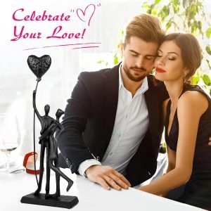71I-bZ8rE0L._AC_SL1500 Goodsright Decor Wedding Gifts, Anniversary for Couple Her Him - Loving Couple Iron Sculpture, 12Inch Art Metal Couple Statues for Home Decor, Romantic Couple Figurines in Love, Couple Gifts