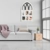 Goodsright Decor 4x6 Rustic Picture Frames Collage, Arched White Windowpane Photo Frames Wall Decor for Living Room, Entryway, 6-Opening