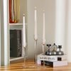 71LTf5vwQaL._AC_SL1500 Goodsright Decor Wedding Glass Taper Candle Holders Candlestick Holders Bulk Clear Decorative Candle Stands Fits 3/4 Inch Thick Candle for Table Centerpiece Anniversary Dining Room Home Party Decor(6 Pcs)