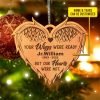 Goodsright Decor Personalized Your Wings were Ready Ornament - Heart Wings Keepsake Memorial Christmas Ornament, Wooden Ornament, Pack 3