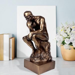 Goodsright Decor Thinker Statue, 12 Inch Large Thinker Statues Sculpture Home Decor Art Craft