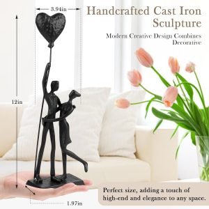 71Ne1UTW_EL._AC_SL1500 Goodsright Decor Wedding Gifts, Anniversary for Couple Her Him - Loving Couple Iron Sculpture, 12Inch Art Metal Couple Statues for Home Decor, Romantic Couple Figurines in Love, Couple Gifts