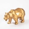 Goodsright Decor Animal Statues Home Decor Golden Bear Statue for Living Room Table Decor,Modern Sculpture Gift for Living Room, Bedroom, Office Desktop, Cabinet Shelf Decoration (Golden)