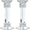 Goodsright Decor Crystal Candle Holders Set of 2-8" Tall Crystal Candlestick Holders - Ultra Elegant & Modern Centerpiece Home D??cor