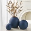 Goodsright Decor Ceramic Vase Set of 3 for Modern Home Decor, Boho Vase White Round Vase Minimalist Decorative Vase for Table Centerpiece Wedding Dining Living Room Office Entryway Coffee Table Decor