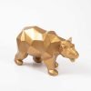 Goodsright Decor Animal Statues Home Decor Golden Bear Statue for Living Room Table Decor,Modern Sculpture Gift for Living Room, Bedroom, Office Desktop, Cabinet Shelf Decoration (Golden)