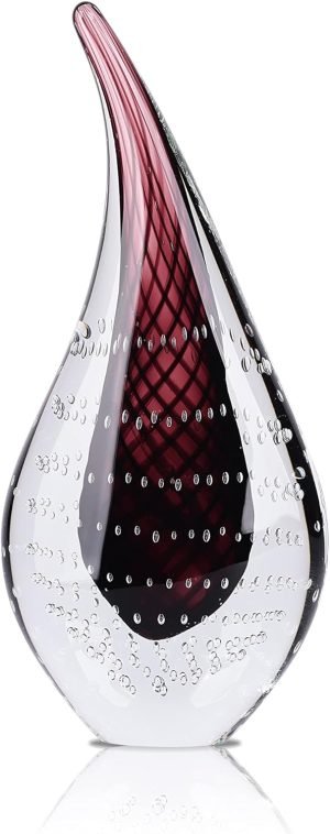 71X8U8BHzDL._AC_SL1500 Goodsright Decor Hand-Blown Glass Ocean Wave Sculpture, Art Glass Centerpiece, Fish Tank Aquarium Marine Animal Ornament for Contemporary Home Decoration, Desk Decoration