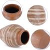 71XF7P1V5mL._AC_SL1500 Goodsright Decor Ceramic Rustic Farmhouse Vase,11 inch Terracotta Vase,Neutral Tall Clay Vases Decorative Vase for Living Room,Table,Shelf Decor (Round)