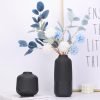 Goodsright Decor Ceramic Flower Vase Set 2 Large Matte Black Vase for Home Decor Classic Nordic Style Vases for Room Office Shelf Decor, Simple Yet Gorgeous Boho Decor Vase for Fresh Dried Flowers Pampas Grass